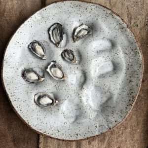 Oyster Platter Large (White Speckled)