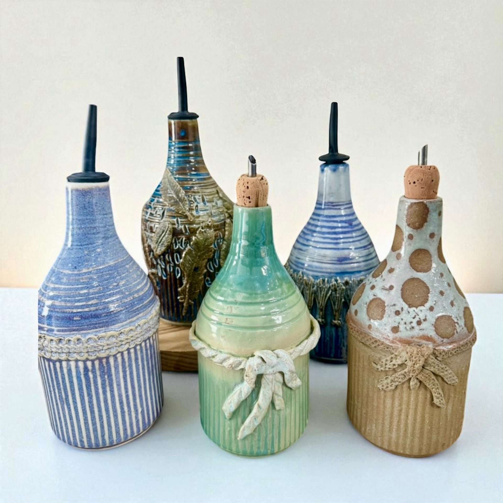 Olive Oil Bottle (Green, Blue or Neutral)